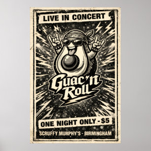 Guac 'n Roll - Guac Pack - Foodie Fiends Poster