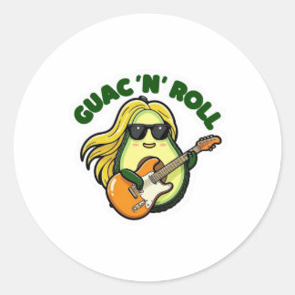 Guac ´n ´Roll Runder Aufkleber