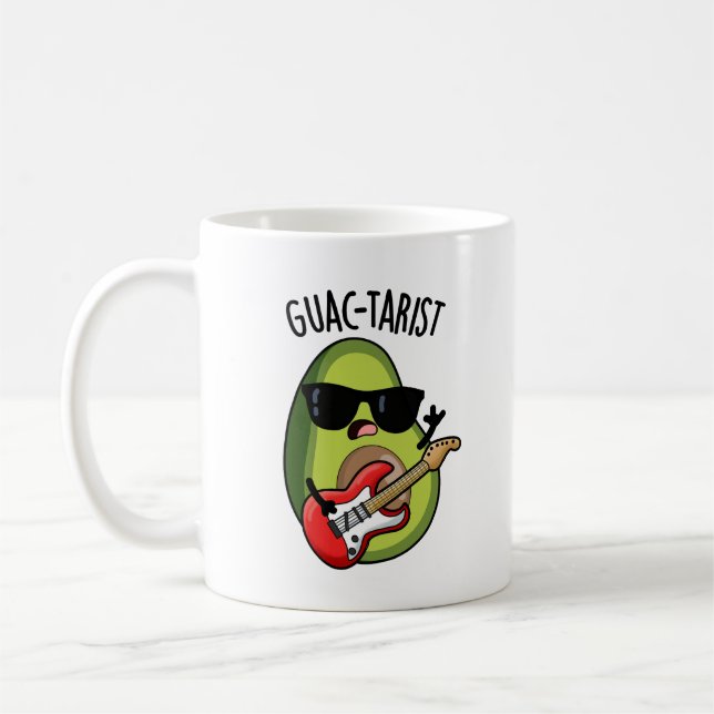 Guac-tarist Funny Avocado Pun Kaffeetasse (Links)