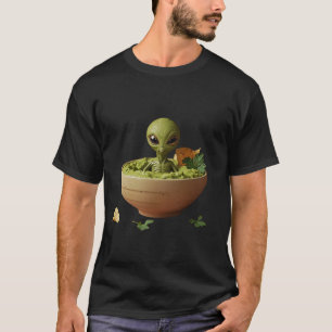 Guacamole Alien – Lustige Avocadodip-Kunst T-Shirt