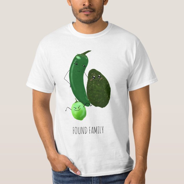 Guacamole Family Meme mit Jalapeno Avocado Limon T-Shirt (Vorderseite)
