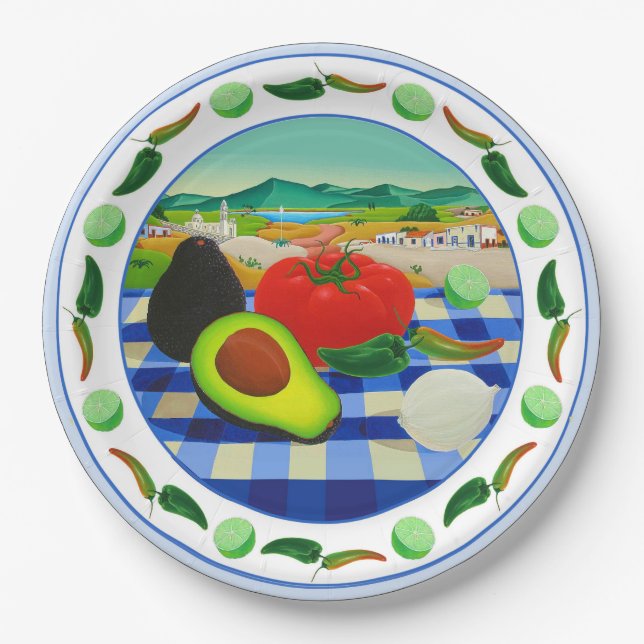 Guacamole Pappteller (Vorderseite)