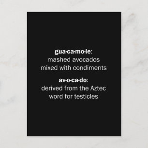 Guacamole Testicles Postkarte