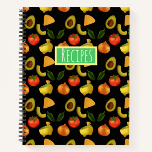 Guacamole und Tortilla-Chips Notizbuch