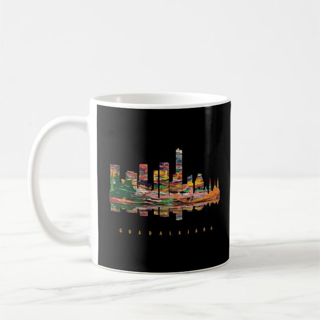 Guadalajara Colorful Silhouette Kaffeetasse (Links)