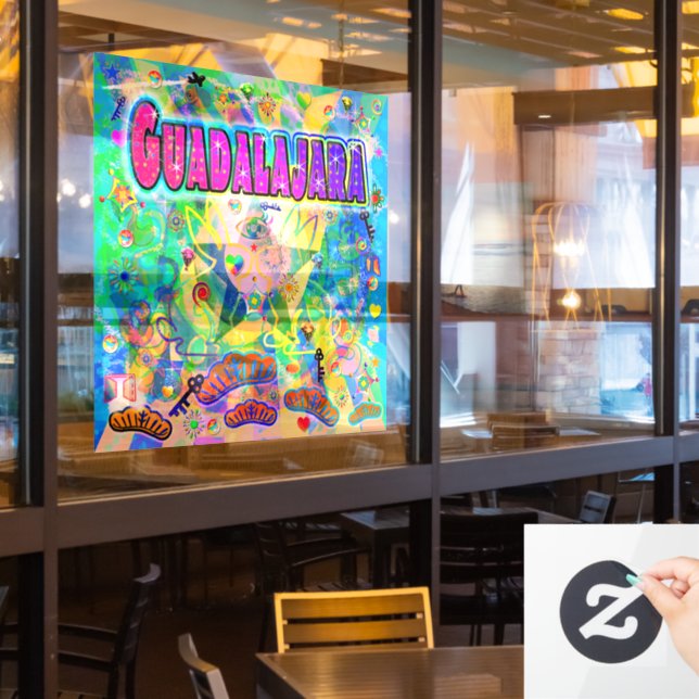Guadalajara Epoch Hour Window Cloning Fensteraufkleber (Restaurantfenster)