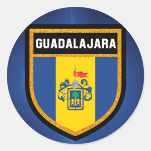 Guadalajara-Flagge Runder Aufkleber