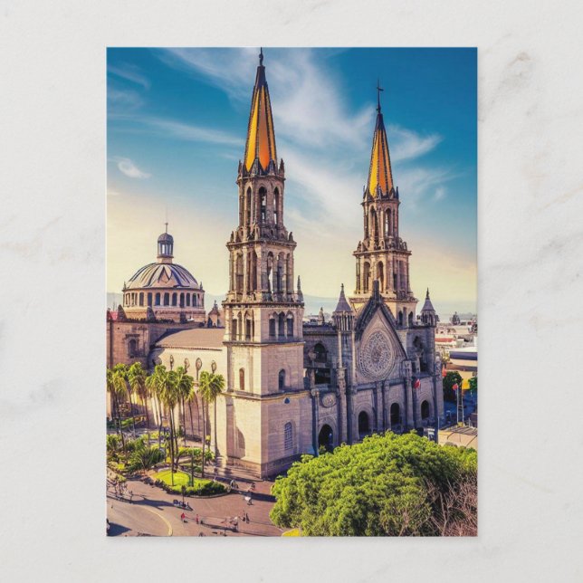 Guadalajara, Jalisco, Mexiko-Kathedrale Postkarte (Vorderseite)