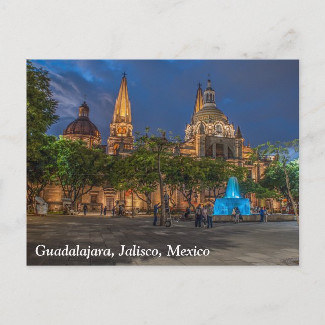 Guadalajara, Jalisco, Mexiko-Kathedrale Postkarte (Vorderseite)