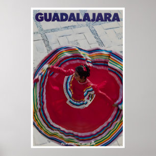 Guadalajara-Kunst Mexiko Reiseplakat Mexikanischer Poster