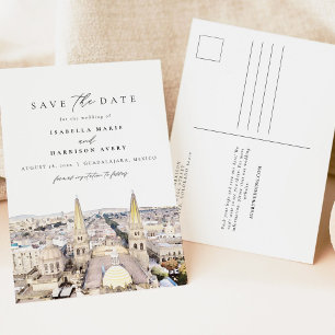 GUADALAJARA MEXICO City Skyline Save the Date Postkarte