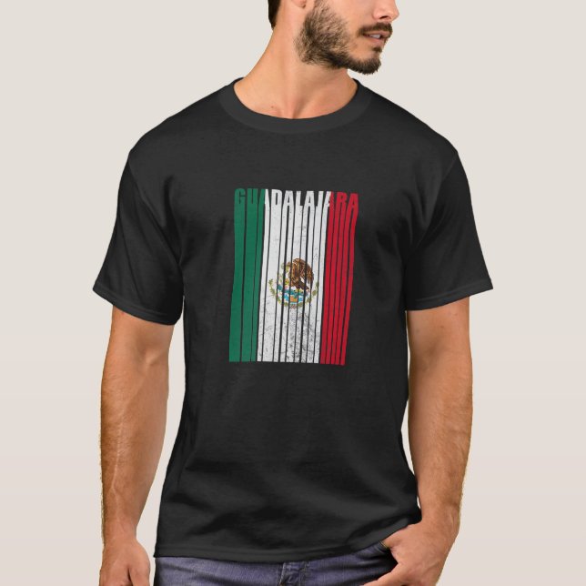 Guadalajara México con Águila Mexicana   T-Shirt (Vorderseite)