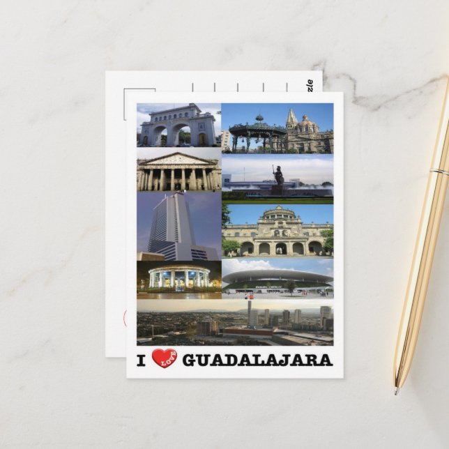 Guadalajara  - Mexico - I Love - Postkarte (Vorderseite/Rückseite Beispiel)