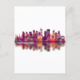 Guadalajara Mexico Skyline Feiertagspostkarte