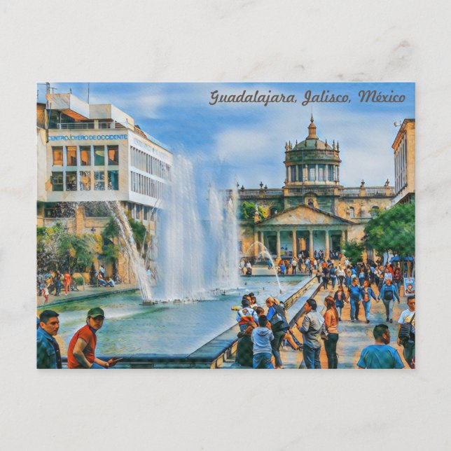 Guadalajara, Mexiko Hospicio Cabañas Kunstkunst Postkarte (Vorderseite)