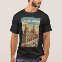 Guadalajara Mexiko Illustration Reise Kunst Vintag