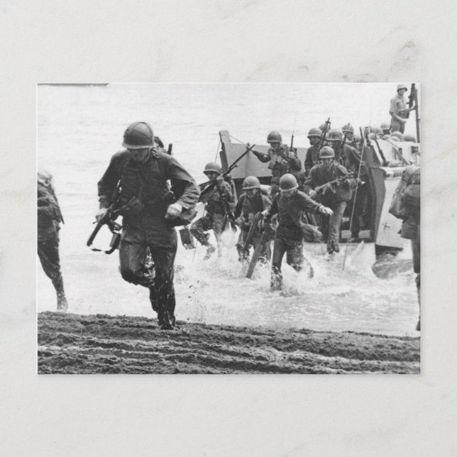 Guadalcanal Landing Postkarte (Vorderseite)