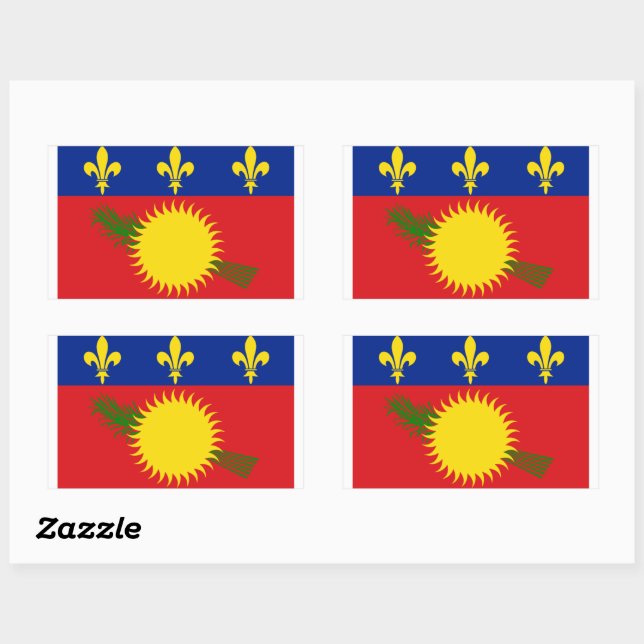 Guadaloupe Flag Sticker (Blatt)