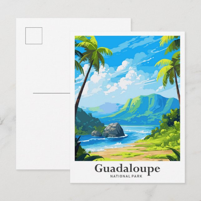 Guadaloupe Nationalpark Wandern Postkarte (Vorne/Hinten)