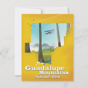 Guadalupe Berge Nationalpark, Texas Karte.