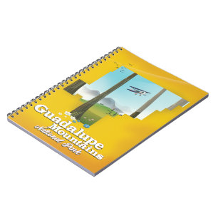 Guadalupe Berge Nationalpark, Texas Karte. Notizblock