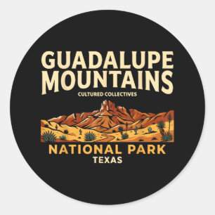 Guadalupe-Berge Nationalpark Texas Vintage Runder Aufkleber