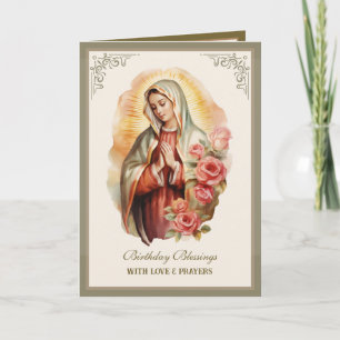 Guadalupe-Blumen-Religiöse Feierkarte Karte
