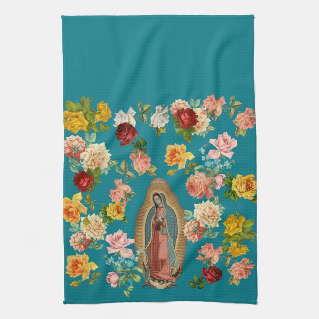 Guadalupe-Geschirrtuch (Türkis) Geschirrtuch (Vertikal)