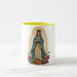 Guadalupe-Jungfrau-Kaffeetasse Zweifarbige Tasse