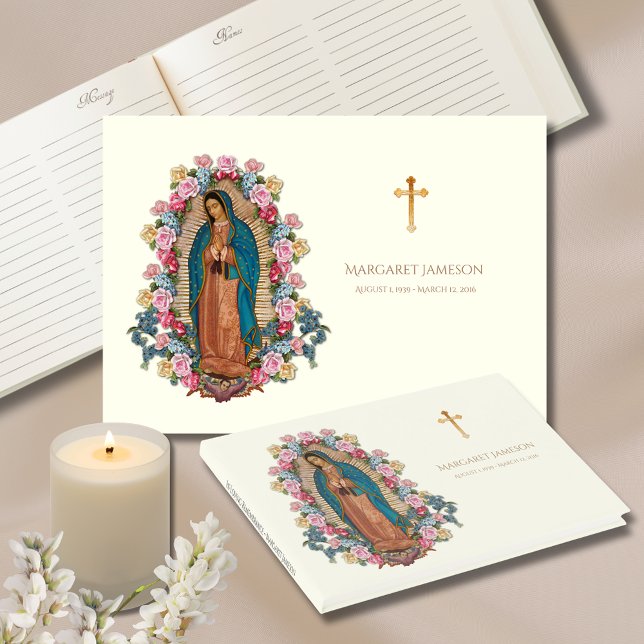 Guadalupe Jungfrau Mary Funeral Memorial Gästebuch (Von Creator hochgeladen)