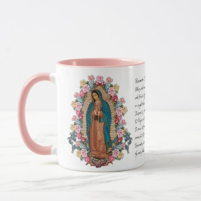 Guadalupe Jungfrau Mary Memorare Gebet Tasse (Links)