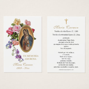 Guadalupe Jungfrau Mary Spanish Beerdigung Heilige