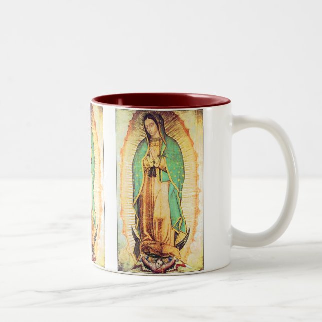 Guadalupe, La Vergen de Guadalupe Zweifarbige Tasse (Rechts)