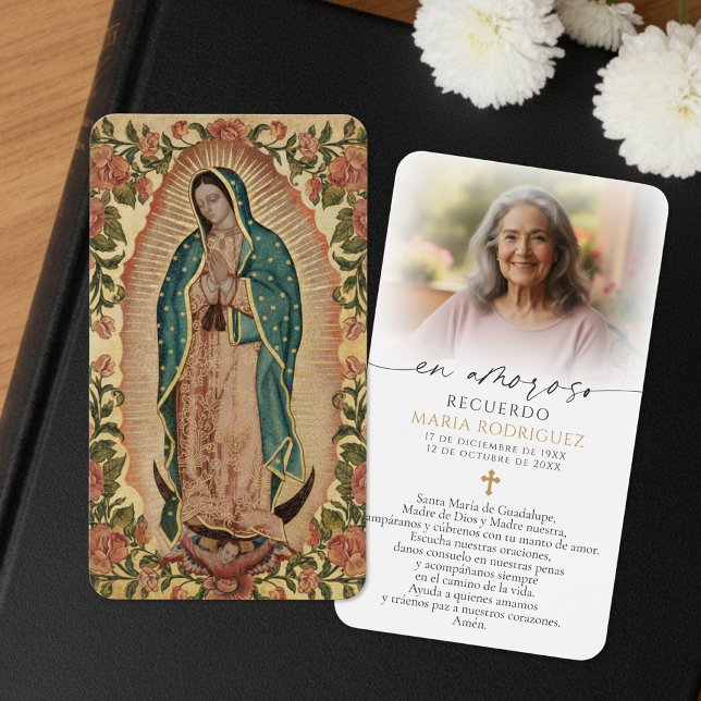 Guadalupe Memorial Photo Spanish Prayer Cards (Von Creator hochgeladen)