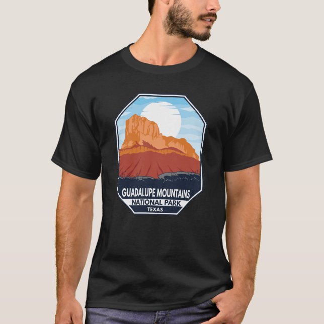 Guadalupe Mountains Nationalpark El Capitan Retro T-Shirt (Vorderseite)