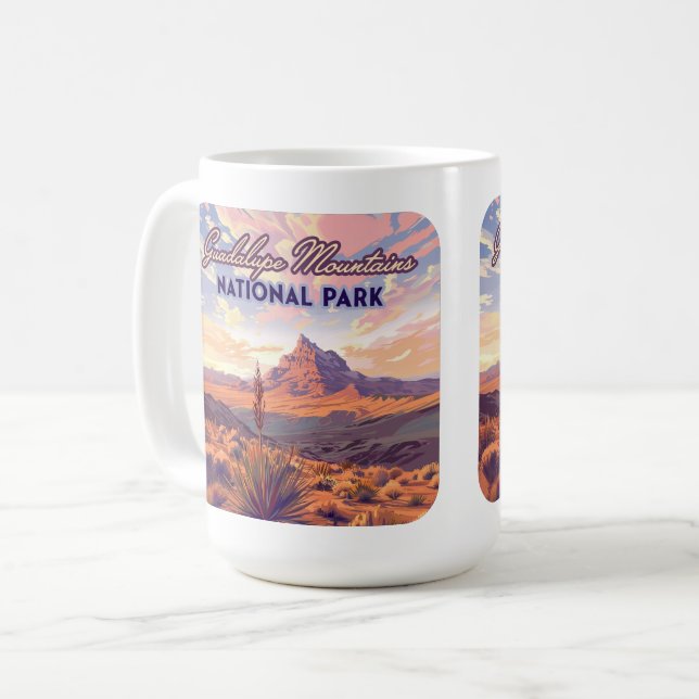 Guadalupe Mountains Nationalpark El Capitan Texas Kaffeetasse (Vorderseite Links)