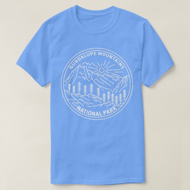 Guadalupe Mountains Nationalpark Texas Monoline T-Shirt (Design vorne)