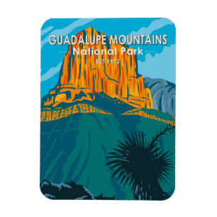 Guadalupe Mountains Nationalpark Texas Vintag Magnet