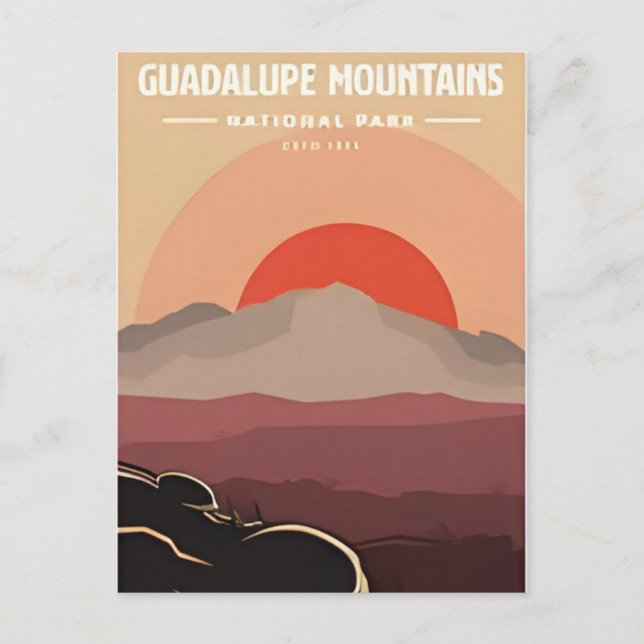 Guadalupe Mountains Nationalpark Texas Vintag Postkarte (Vorderseite)