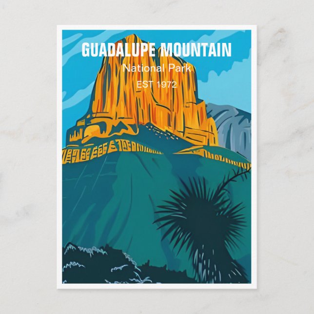 Guadalupe Mountains Nationalpark Texas Vintag Postkarte (Vorderseite)