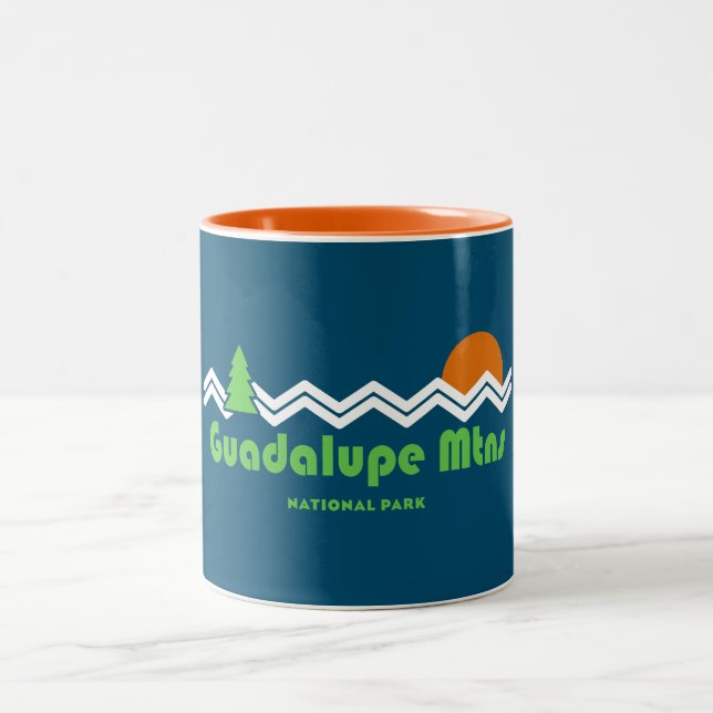 Guadalupe Nationalpark Retro Zweifarbige Tasse (Mittel)