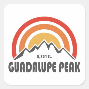 Guadalupe Peak Quadratischer Aufkleber