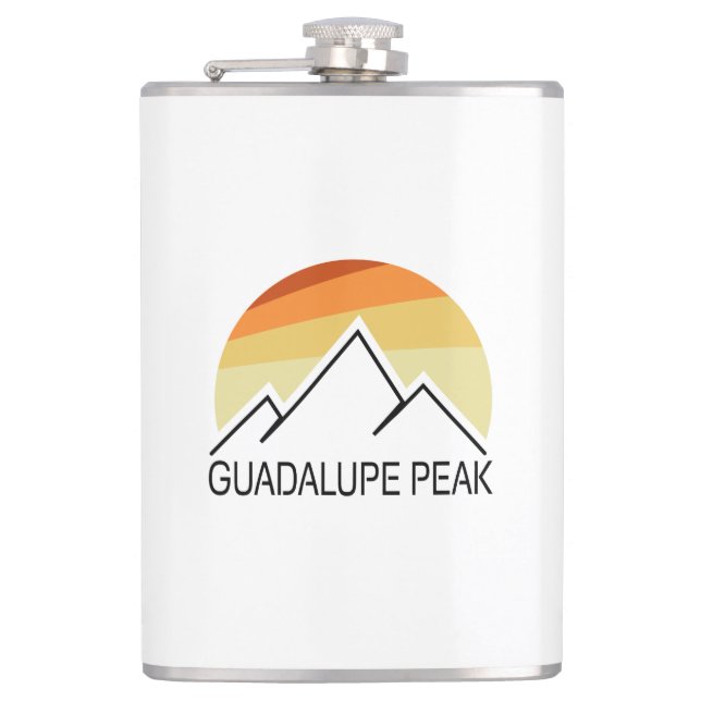 Guadalupe Peak Retro Flachmann (Vorderseite)