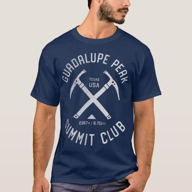 Guadalupe Peak Summit Club I kletterte auf Guadalu T-Shirt (Vorderseite)