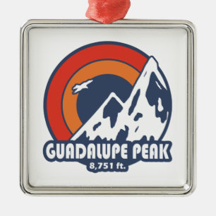Guadalupe Peak Texas Sun Eagle Ornament Aus Metall