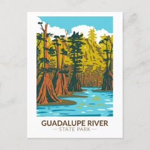 Guadalupe River State Park Texas Vintage auf Deuts Postkarte