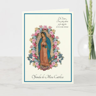 Guadalupe Spanische Sympathie-Messopfer-Gebet Karte