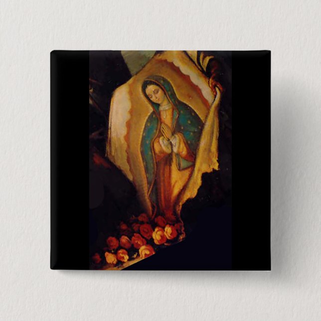 Guadalupe-Tilma-Knöpfe Button (Vorderseite)