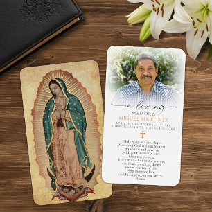 Guadalupe-Totenmesse-Katholische Gebetskarte