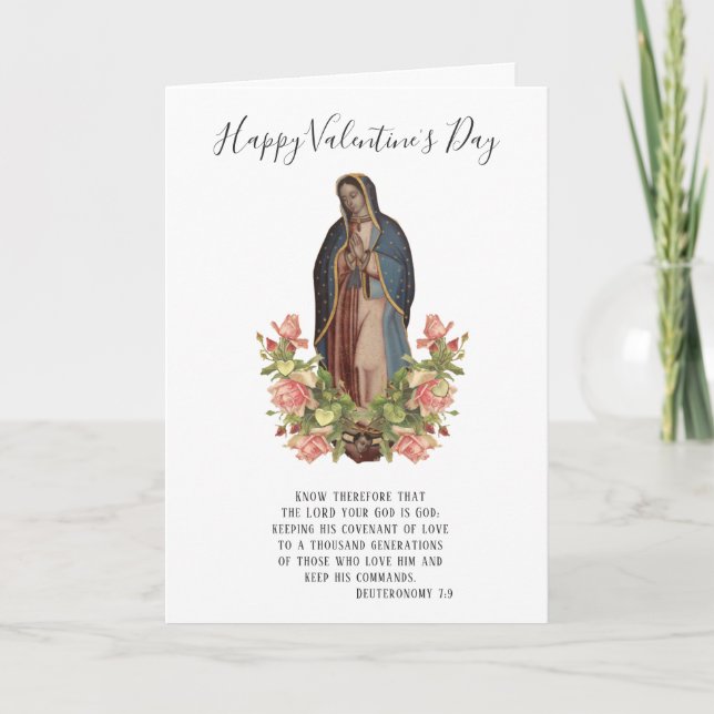 Guadalupe | Valentinstag | Religiös-katholisch Karte (Vorderseite)